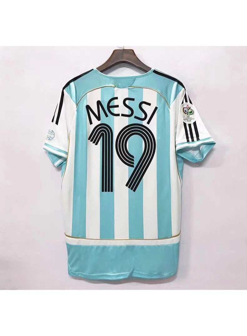 Argentina زي كرة القدم الرجعي للمنتخب الأرجنتيني 2006 في المنزل #19 ميسي - Image 1